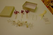 5px Fermagli capelli per sposa -bianco e rosso