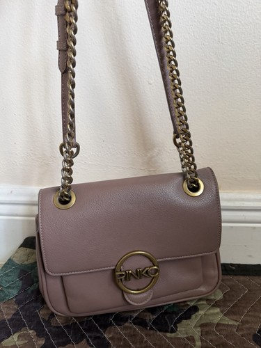 Pinko mauve chain strap logo - mauve,