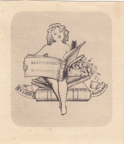 Exlibris bookplate stampa - bookplate, a