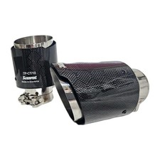 TERMINALE DI SCARICO ACCIAIO INOX  - FIBRA DI CARBONIO NIDO D'APE 63in 101out