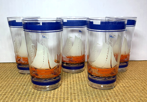Set bicchieri succo - 5, vintage