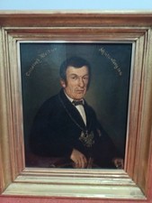 Ritratto Barocco Xvlll Olio Su