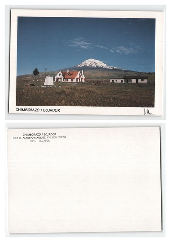 Postcard chimborazo volcano - -,