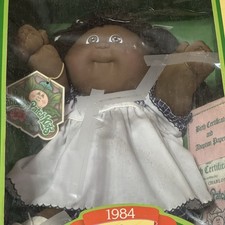 1984 Cabbage Patch Kids RARA bambola nera bambina - Coleco vintage come nuova in scatola