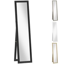 HOMCOM Specchio con Cornice in MDF con Piedini e Ganci