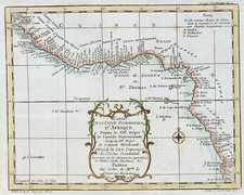 GOLFO DI GUINEA "Carte de la costi Occidentale d'Africa" 1740-60 BELLIN