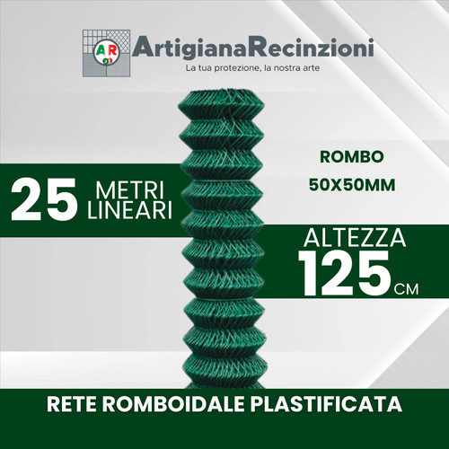 Rete romboidale plastificata - rete,