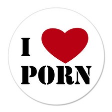 I Love Porn car bumper sticker