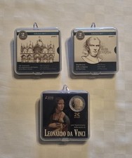 Lotto 3 Monete 2 Euro Proof Italia Alto Valore Leonardo - Tito Livio - Venezia 