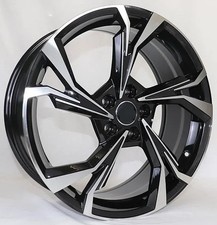 SET N.4 CERCHI IN LEGA 18" REPLICA 5534 BLACK POLISHED PER AUDI A3