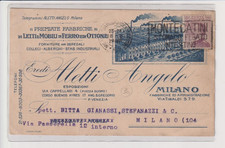 CARTOLINA MILANO PUBBLICITARIA LETTI E MOBILI DI FERRO E DI OTTONE  EREDI ALETTI
