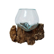 Ampolla in vetro su radice di