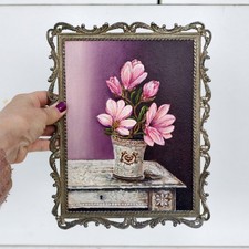 Piccolo dipinto olio FIORI con