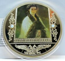 MEDAGLIA GIGANTE PRINCIPESSA SISSI 2013 COLOR+SWAROVSKI,FDC/ +CERTIFICATO