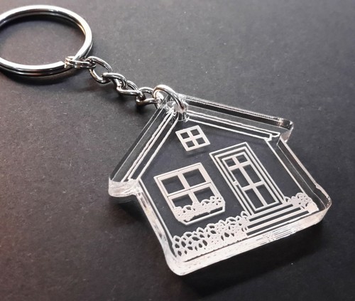 House shape keyring keychain - house,