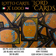 Lotto START 1000 Carte Magic The Gathering + PLANESWALKER + RARE MITICHE + TERRE