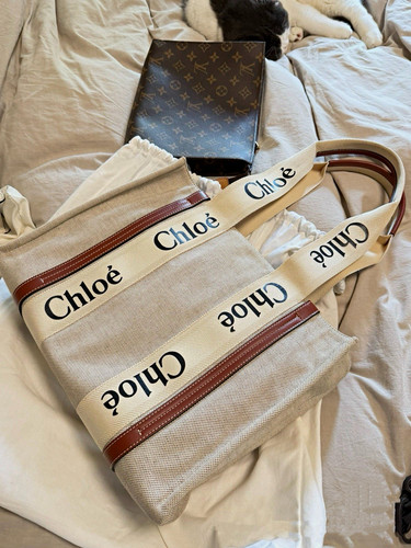Chloé woody tote bag tela - tote,