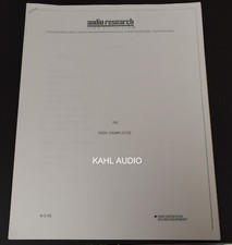 Preamplificatore phono Audio Research PH1 - manuale. Solo 5€!