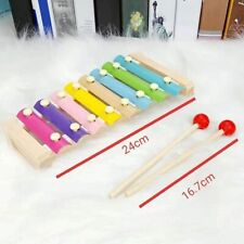 Xilofono in legno a colori con 8 note strumento musicale ritmico con martelli