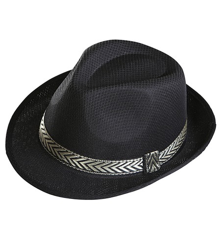 Cappello fedora nero panama - cappello,