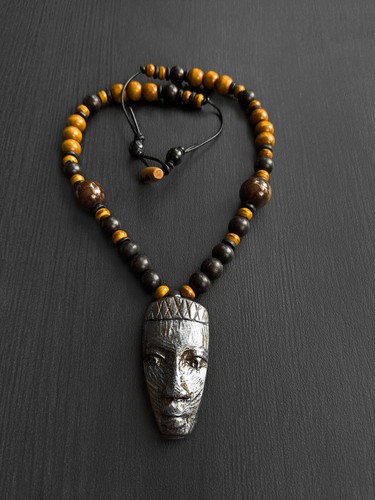 Collana maschera tribale