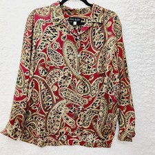 Blusa con bottoni Paisley Boho