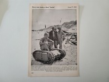 Foglio illustrato US Navy uomini carro armato coleottero nazista 1944 seconda guerra mondiale WW2