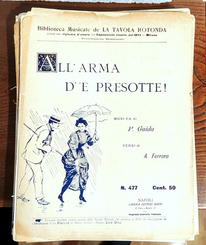 Spartito musicale antico - spartito, all'