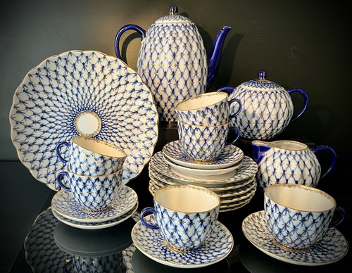 Set caffè porcellana rete