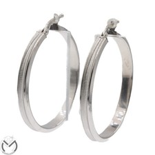 Orecchini oro bianco 18 kt 750 cerchio -557/ST-