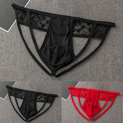 Bikini uomo mesh sheer vita