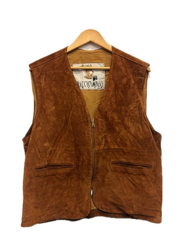 Vintage gilet vera pelle in - vintage,