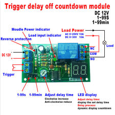 1Pz LED Modulo Temporizzatore Timer Delay Regolabile OFF Relay Switch Module 12V