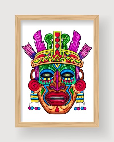 Maschera rituale disegno - , senza