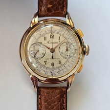 MINERVA-CRONO-RUOTA A COLONNE-VALJOUX 22-OVERSIZE (39 MM)-PLACCATO 20 MICRON