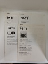 LOTTO MANUALI SONY TA-11