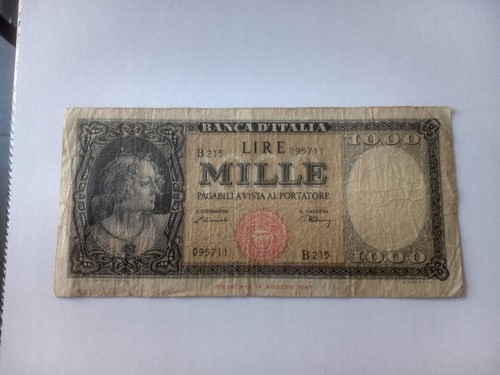 Antica banconota mille lire - di,