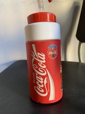 coca cola coke bicchiere plastica borraccia oggetto vintage anni 90 