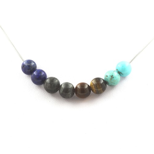 Collana perle labradorite - perle, +