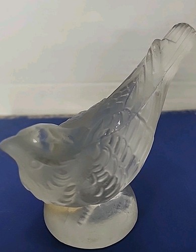 Frosted lalique crystal bird - crystal,