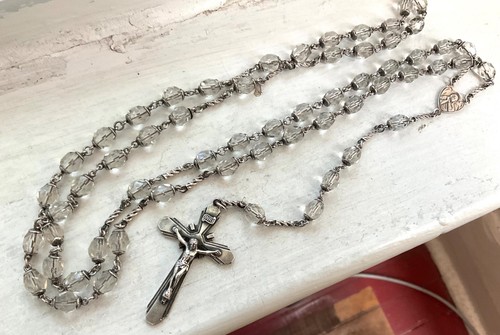 Vintage sterling rosary - sterling,