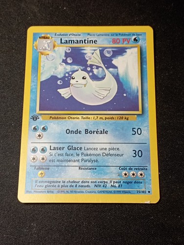 Carte pokémon lamantine - carte,