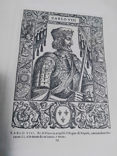 1890 incisione carlo viii - _,