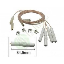 KIT 4PZ CANDELETTE ACCENSIONE SCINTILLA PIANO COTTURA REX ELECTROLUX 34,5 MM