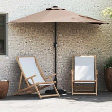 Ombrello da giardino Tessuto Tenda solare Ombrellone LED Tenda regolabile vidaXL