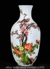 Vaso bottiglia uccellino fiori