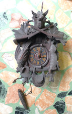 vecchio orologio cucu foresta nera CACCIA CACCIATORE PER RESTAURO PARTI RICAMBIO