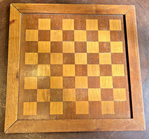 Scacchiera antica legno - scacchiera, in