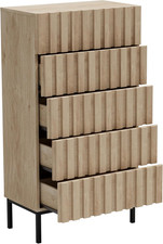 Cassettiera Naturale Con 5