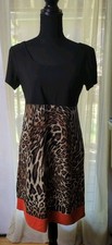 Abito tubino donna Tiana B. stampa leopardata manica corta taglia 6